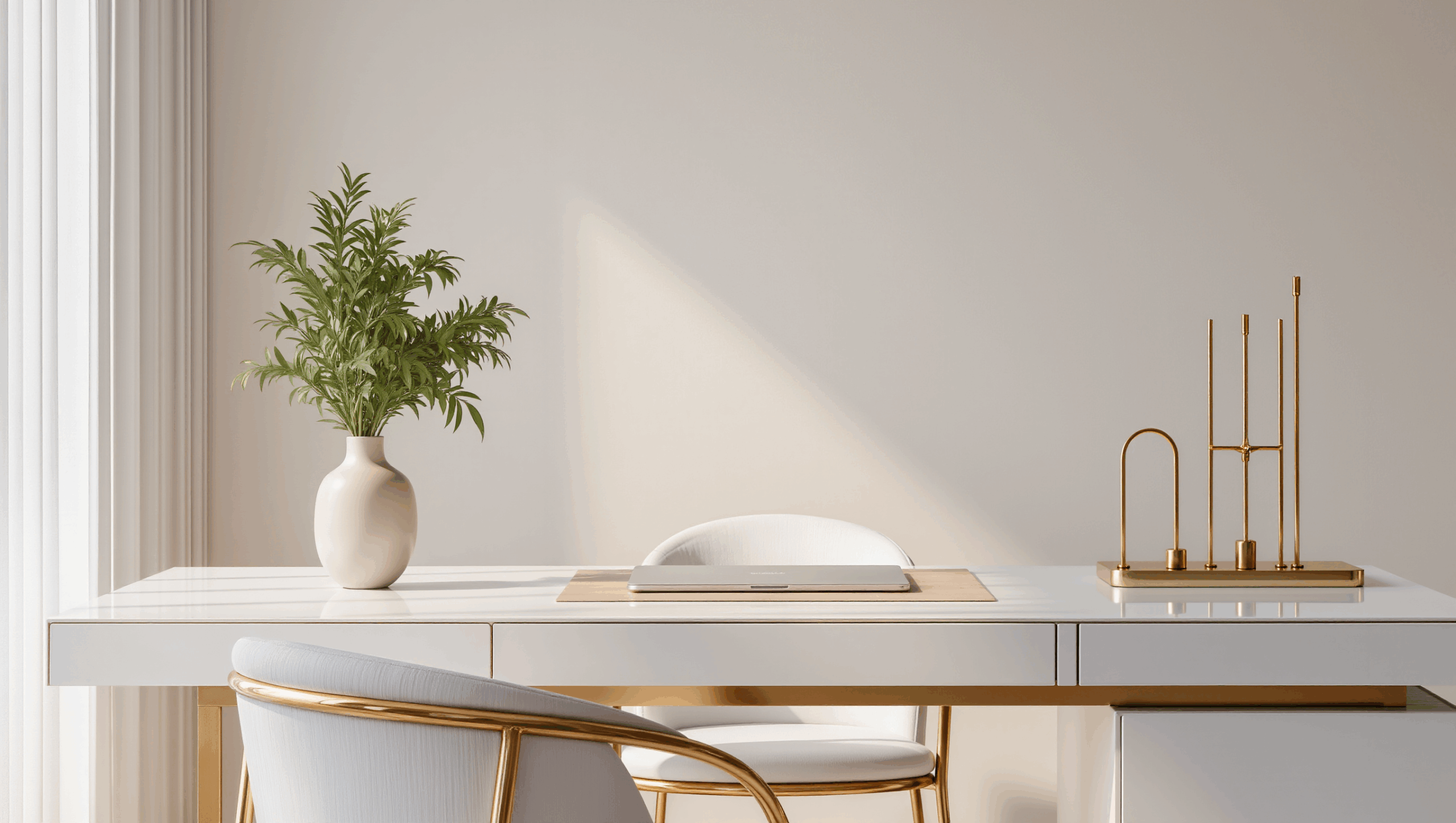 bureau minimaliste évoquant la création de sites internet harmonisés